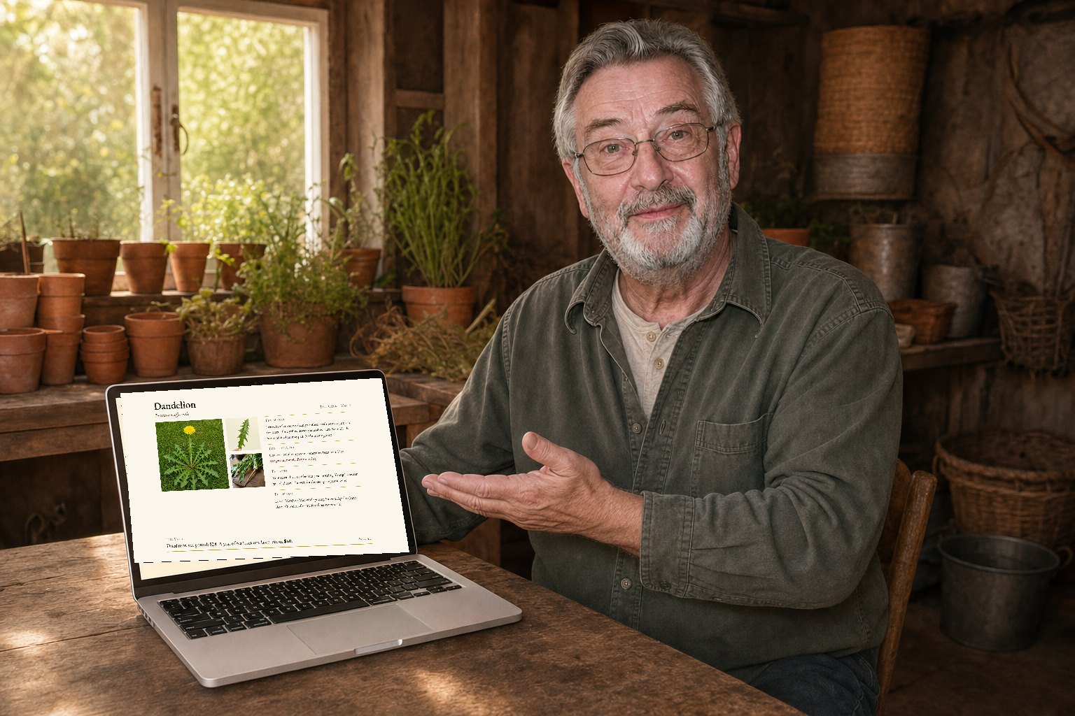 Malcolm Ashby with the book open on his laptop screen